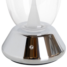 настольная лампа диммируемая 10w 3000k прозрачный/хром uovo iii lightstar 807904